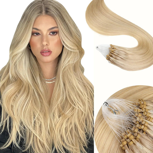 Microlink Hair Extensions Human Hair 50g 20inch for Women